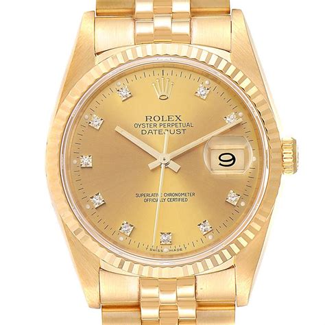 36mm gold rolex datejust|rolex datejust 36 diamond bezel.